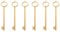Bulk Key Gelstifte, Vintage-Gelstifte, lustig, exquisite Erinnerung, schwarze Tintenroller, coole dekorative Stifte für Büro, Schreibwaren, Schulbedarf (6 Stück, Gold)