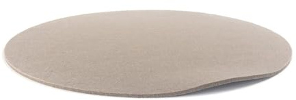 Untersetzer aus Filz, 5 mm dick, rund, D 35 bis D 50 cm, 20 Farben, Tisch Sideboard Regal Kommode Blumenvase Topf Teller Schüssel Pfanne (106 graubeige, D 35 cm)