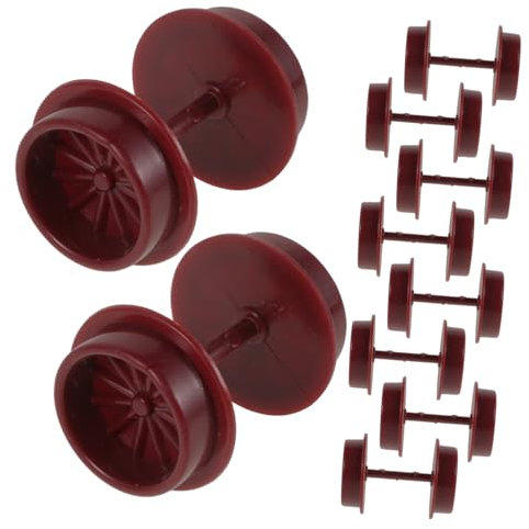 KOMBIUDA Spielzeugeisenbahn-räder 10 Stück Kunststoff-Eisenbahn-modellräder für Jungen und Mädchen Ersatz-eisenbahnräder Spielzeugeisenbahn-zubehör