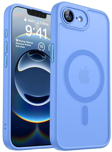 CANSHN für iPhone 16e Hülle mit Kameraschutz für Magsafe (TOP Militärschutz & Magnetkraft) Extrem Haltbarkeit Hülle iPhone 16e Case Stoßfest, Himmelblau