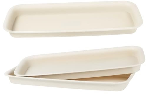 DIKACA Blumentopfuntersetzer Rechteckige Pflanztrays Für Zimmerpflanzen Wasserabweisende Untersetzer Zur Wasseraufnahme Und Vermeidung Von Verschmutzung