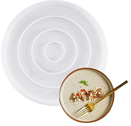 Wdbild Moule en silicone, grand porte-savon, moule en résine époxy, plateau rond ovale, moule à bijoux, cendrier, outils d'artisanat