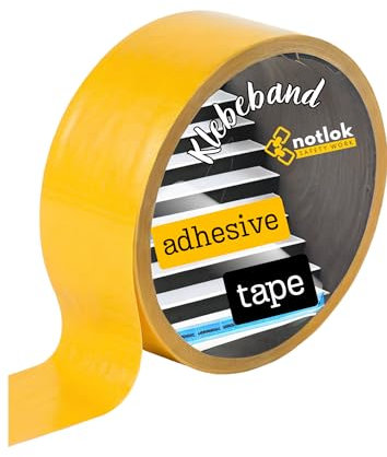 notlok Safety Work - Nastro adesivo segnaletico [Giallo, 100mm x 33m] | Nastro di marcatura a pavimento per magazzini & industrie | Nastro segnaletico adesivo & removibile