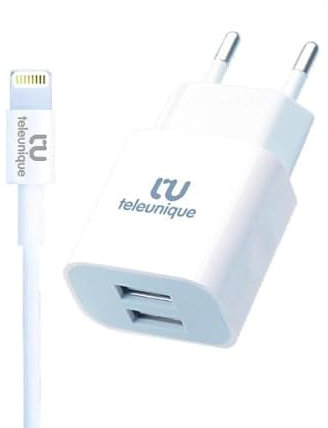Euro Power Adapter (2 USB) Cable – 2A Charging Cable Compatible with apple devices