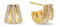 SINGULARU - Boucles d’Oreilles Hamptons. Laiton avec placage en Or 18 Kt et Zircone. Bijoux pour Femme.