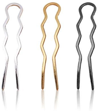 OUDQFCJ 3 Pcs Peigne Métal Accessoire Cheveux Grand Peigne Chignon Épingle à Cheveux Élégante pour Femmes et Filles (Or)