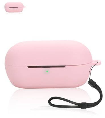 Protective cover for Sony WF-C710N Wireless Earbuds, yystao Soft Silicone Case with Lanyard - Skin-friendly & Durable, Pink
