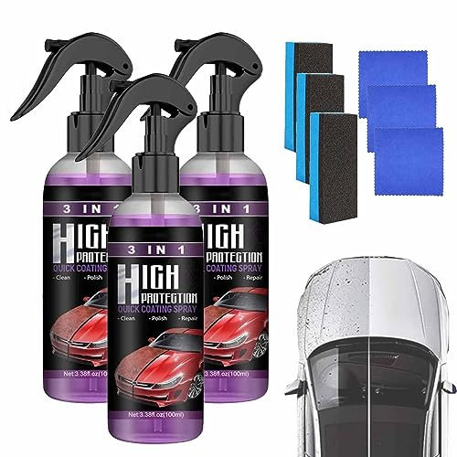 Curvefit Spray Anti-Rayures pour Voiture - 3 en 1 Spray Anti-Rayures - Verre Liquide, Curve Fit Spray Nano Anti Rayures, Réparation Rayures Carrosserie, Brillance & Protection Longue Durée (3PCS)
