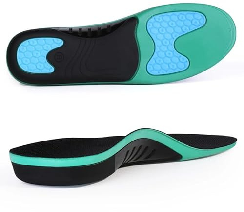 Market Stylez Semelles orthopédiques pour homme et femme - Repose-pied haut - Douces et fonctionnelles - Pour pieds plats, fasciite plantaire, douleurs aux pieds (43-44 EU 28 cm)