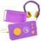 Lunii - Pack de Voyage Ma Fabrique à Histoires + Casque Audio Violet Assorti + 2h30 d'histoires incluses à télécharger (Violette, + Casque Violet + Coque de Protection Violette)