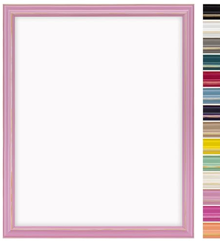 DÖRR Bilderrahmen Boho 30x40 Rosa, Holz, für Fotos, Poster, Urkunden | Bildformat 30x40 cm, bruchsicheres Acrylglas, Vintage, Hoch- & Querformat, Shabby Chic, Holzrahmen, Landhaus, Wechselrahmen