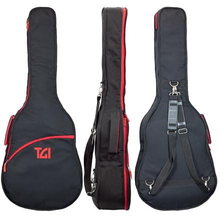 TGI Classical Guitar 3/4 Size Padded Gigbag. Great for Transport to School, Smaller gigs, Regular use. 10mm Internal Padding for Added Protection. Removeable backstraps, Accessory Pocket. Tough Zips.