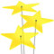 SUNPLAY Sonnenfänger Sterne Lisa in GELB, 3 Stück je 20 cm Durchmesser im Set + 70 cm Schwingstäbe