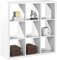 Regal Raumteiler Raumtrenner Standregal | Weiß Dekor | 9 Fächer | B/H/L: 112x112x38 cm