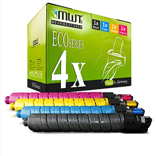 4X MWT Druckerpatronen für Ricoh Aficio MP C 3002 3502 AD ersetzt 841651-841654 Set