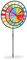 Relaxdays 2 x Windrad, Gartenstecker im Regenbogen Design, Kinder, für Balkon oder Terrasse, HxBxT: 73,5 x 35,5 x 15 cm, bunt