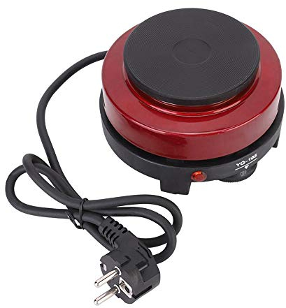 Mini Réchaud électrique, Brûleur à plaque chauffante portable 500W, Chauffe-eau multifonction pour le thé à la maison, Réchaud de comptoir de cuisson pour bouillie/pot de soupe -Rouge