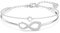 Swarovski Infinity Armreif, Unendlichkeit, Weiss, Rhodiniert