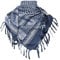 ECOMBOS Shemagh-Schal – arabisches Kopftuch für Herren, 100 % Baumwolle, Militär, taktisch, Wüste, Keffiyeh, Kopftuch, Halswickel, blau, Einheitsgröße