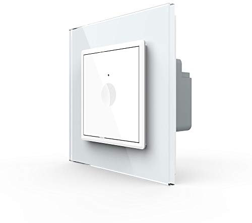 LIVOLO 1 Fach Lichtschalter NOTCH inkls. Glasrahmen in Weiß VL-K210-11-VL-C7-SR-11-A Wandschalter Touchscreen Touchschalter Notch new