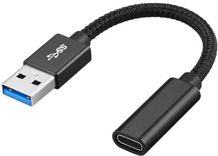 innov8 USB C Female to USB 3.0 A Male Adapter Extension Cable | 5Gbps Gen1 3.1 Type C to USB A Data Charging Connector - 0.1m