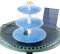 AISITIN DIY Deko Brunnen Blau,Vogeltränke Sets mit 3,5W Solar Springbrunnen, 3 stufige Vogelfütterer für draußen,Vogelbad und DIY Solarbrunnen Abnehmbar und Geeignet für Vogeltränke, Gartendekoration