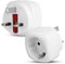 Pack of 1 | Travel Adaptor | EU to UK Plug Adapter | European to UK Adaptor | 2 Pin to 3 Pin | | Euro to UK Plug Adaptor | (White)