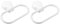 sourcing map Lot de 2 anneaux porte-serviette ovales en ABS pour salle de bain et cuisine Blanc