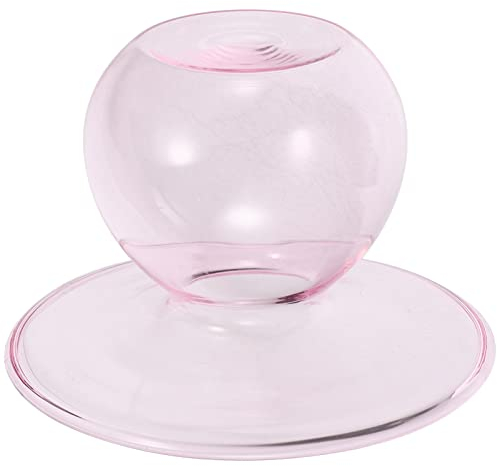 Cabilock Glasschalen Rosa Dessertbecher Glas Mit Fuß Süßigkeitenschale Servierplatte Dekorative Vorspeisenschalen Für Desserts Eisbecher Eis Obstsalat Snack Pudding Rosa