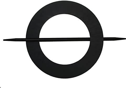 GARDINIA Pince Décorative Mars avec Baguette, Support de Fronces pour Rideaux pour décorer et froncer des Tissus et des Rideaux, Dimensions extérieures Ø 14,5 cm, Métal, Noir