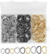 90stk Metall D Ringe, Halbrunder D-Ring, Edelstahl D-Ringe Geschweißt, D Ringe Schnalle, Halbring Pendel Ring, Nichtrostend Halbringe, Handtaschen Schnallen für Rucksack, Gürtel(3Color,3Größen)