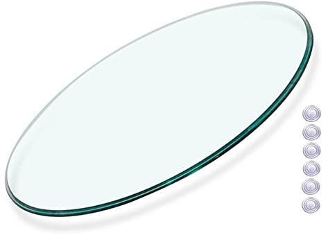 WORDFUN Cristal Redondo Tablero De Mesa Templado, Tablero De Vidrio Redondas, Cristales para Mesas, 7mm De Grosor, Diámetro: 80cm 85cm 90cm 100cm, para Mesa De Comedor De Cristal