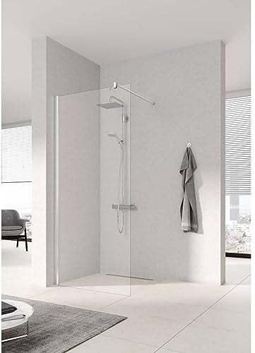 Kermi Pega Duschwand 140x200cm Silber/Klares Glas