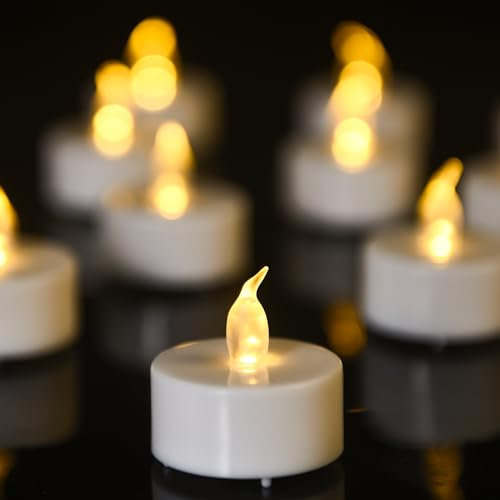 Biyanuo LED Teelichter 150 Stück Flammenloses batterie kerzen realistische und helle blinkend Teelichter, Extra lange Batterie 200+ Stunden für Hochzeit, Festival, Parteien, Hauptdekorationen
