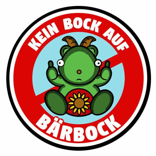 Sammys Shirt Store Kein Bock auf Bärbock Aufkleber 10 cm