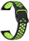 Demark Bracelets 20mm de Montres Silicone avec Boucle Metal, Double Couleur Remplacement Dégagement Rapide pour Femme Homme 20mm (Noir/Vert)