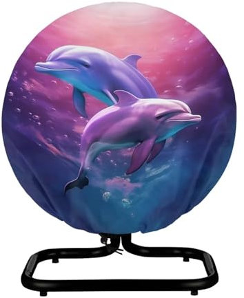 Upetstory Dolphin Fan Cover for Industrial Floor Fan Cover 18-20 Inch High Velocity Drum Fan Covers Dustproof Electric Household Floor Fans Sleeve Storage Pouch for Home Kitchen Office