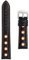 Rally Sport Uhrenarmband aus Leder | Schwarz mit orangen, roten, gelben und weißen Löchern | 20 mm, 22 mm, 24 mm | perforiertes Rennarmband mit silberner Schnalle für Herren u, 20mm, Leder