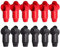 Ampper 12 Pcs Silicone 3/8 Stud Terminal Covers, Flexible Post Terminal Cover Protector Boot for Battery Power & Ground Junction Block Post, Fits 1-3/0 Gauge Wire (Red & Black)