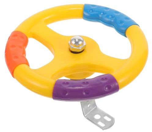Toyvian Playground Steering Wheel, Plastic Steering Wheel Pirates Ships Wheel Outdoor Playhouse Toys for Kids Adults Outdoor Playground Playroom Treehouse Accessories