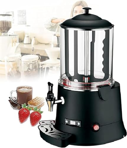 Commercial Hot Chocolate Machine, 5L/10L Upgrade Maker for Chocolate Coffee Milk, Electric Beverage Making Machine with 30~90℃ Adjustment
