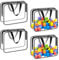 4 Pcs Large PVC Toy Storage Bags with Zipper Waterproof Kids Block Toy Organizing Pouch with Portable Handle Clear Toiletry Bags Travel Bags for Building Blocks Stationery Game Pieces