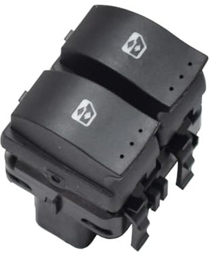 8200060045 Interruptor del elevalunas delantero izquierdo para Renault Clio II Espace IV Laguna II Trafic Master Movano Vivaro (Negro)