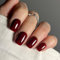 Wine Red Press on Nails,24Pcs Dark Red False Nails Short Square,Burgundy Stick on nails Press on nail,Natural Solid Glossy Solid Colour French Nail Tips with Glue for Women Girls