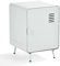 MEUBLE COSY Table de Chevet avec Porte et Deux Étagères Meuble de Rangement Casier en Métal pour Salon Chambre Bureau, Industriel, Blanc, 40x40x57cm