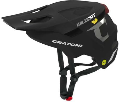 Cratoni Kinderhelm Wildcat MIPS, robuster Fahrradhelm für Kinder MTB-Helm Allroundhelm, größenverstellbar, inkl. Rücklicht, Unisex, Größe S/M (49-56 cm)