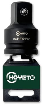 3/4 F to 1 M Impact Socket Adapter, CR-MO Reducer Converter with Ball Detent, Heavy Duty Impact Wrench Adapter for Automotive & Industrial Use, Power Tools & Ratchet