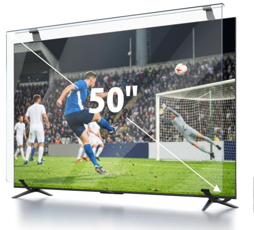 Olycism TV Screen Protector 50 Inch Ultra Clear Anti Fingerprints Reduces Impacts & Scratches Easy to Clean Acrylic Screen Protector Panel for TV Screen Monitor Screen
