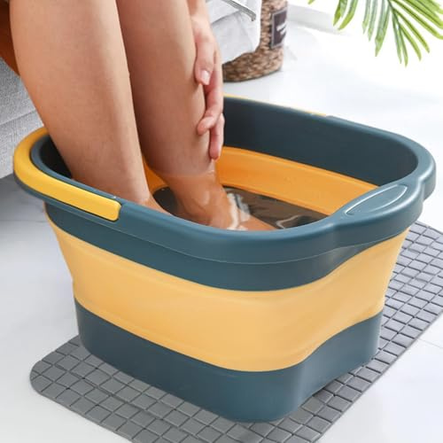 Fußbadewanne Faltbarer Eimer Mit Massagepunkten Für Entspannendes Fußbad | Beruhigendes Fußbecken zur Pflege für Frauen und Männer