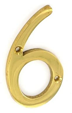 SEC 75MM Brass Numeral 6 S2506
